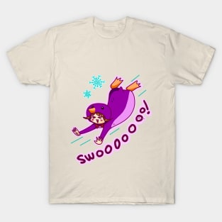 Purple Penguin - Kigurumi Slacker Girl T-Shirt